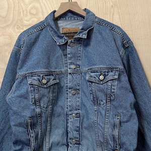 Vintage Y2K Gap Medium Wash Denim Blue Jean Jacket size XL
