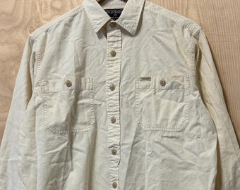 Vintage 90s Polo Ralph Lauren Thick Cotton Blue Worker Shirt