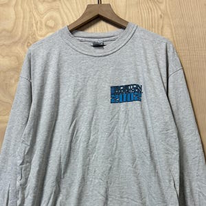 vintage marathon de Boston 2002 t-shirt à manches longues gris graphique recto-verso taille XL