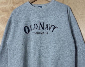 Bluza z okrągłym dekoltem Vintage Old Navy Spell Out Gray, rozmiar M