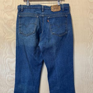Vintage 90s Levis 517 Orange Tab Medium Dark Wash Denim Blue Jean size 36 x 36 Made in USA