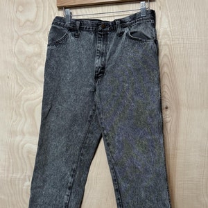 Vintage 90s Rustler Gray Stone Wash Denim Jean Size 32 X 30 Made