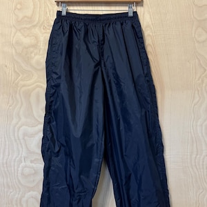 Vintage 90s Nike Navy Blue Nylon Track Pant size Medium