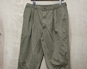 Vintage 90er Jahre Dockers Khaki Khaki dünne Baumwollhose, Grösse 36