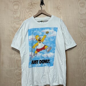 Vintage 90s Just Donut Homer Simpson Air Jordan Graphic White