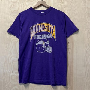 Vintage 1980s Champion Brand Minnesota Vikings T Shirt LARGE Single Stitch  Soft 80s Blue Bar NFL Football - Etsy