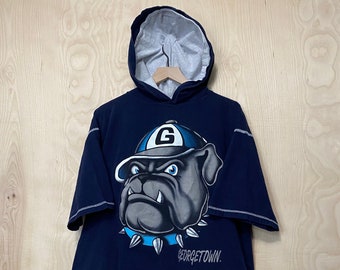 Vintage 80s Georgetown Hoyas Sweatshirt - Fits M/S - Bike Grunge