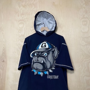 Vintage 90s Georgetown University Hoyas Graphic Navy Blue Cotton