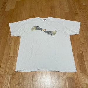 Vintage 90s Nike Air Max TN Tuned Air Logo White Cotton T Shirt size Large Made in USA image 1