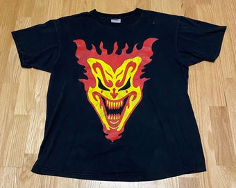 Vintage Insane Clown Posse The Amazing Jeckel Brothers 1999 Double Sided All Sport Black Short Sleeve T Shirt size Large