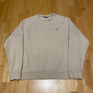 Vintage Nike Tan Black Stitched Swoosh Crew Neck Sweatshirt Size Medium Etsy UK