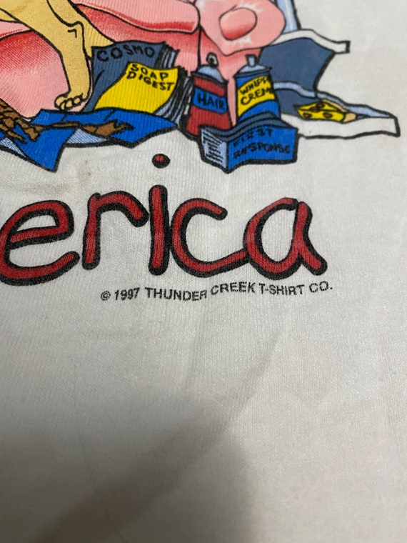 Vintage 90s Cleavage and Sluthead Doin America White Double - Etsy