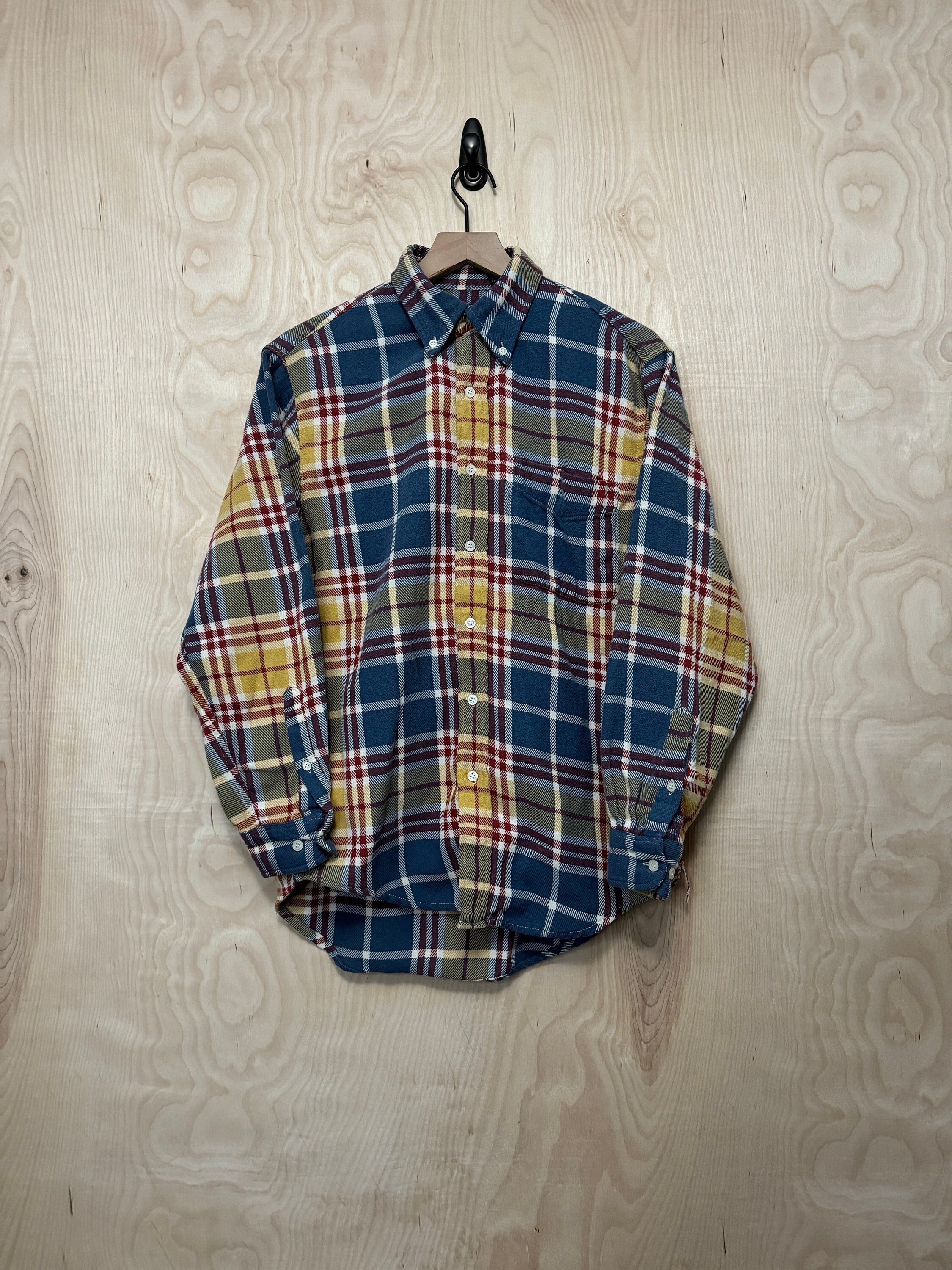 トップス OLD GAP Flannel Shirts Skyblue/Yellow Vintage 90s Gap Yellow Blue Multi Color Plaid Cotton Flannel