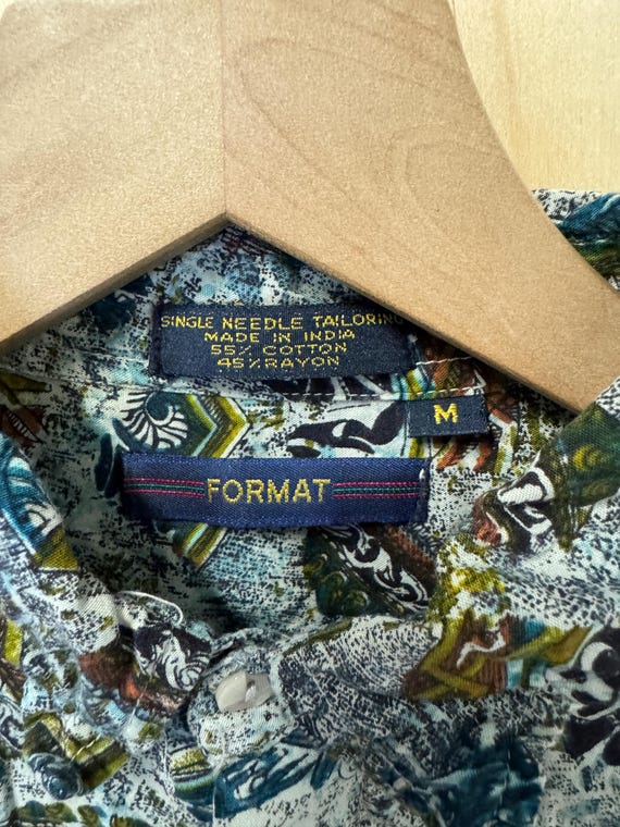 Vintage Format Abstract All Over Pattern White Mu… - image 3