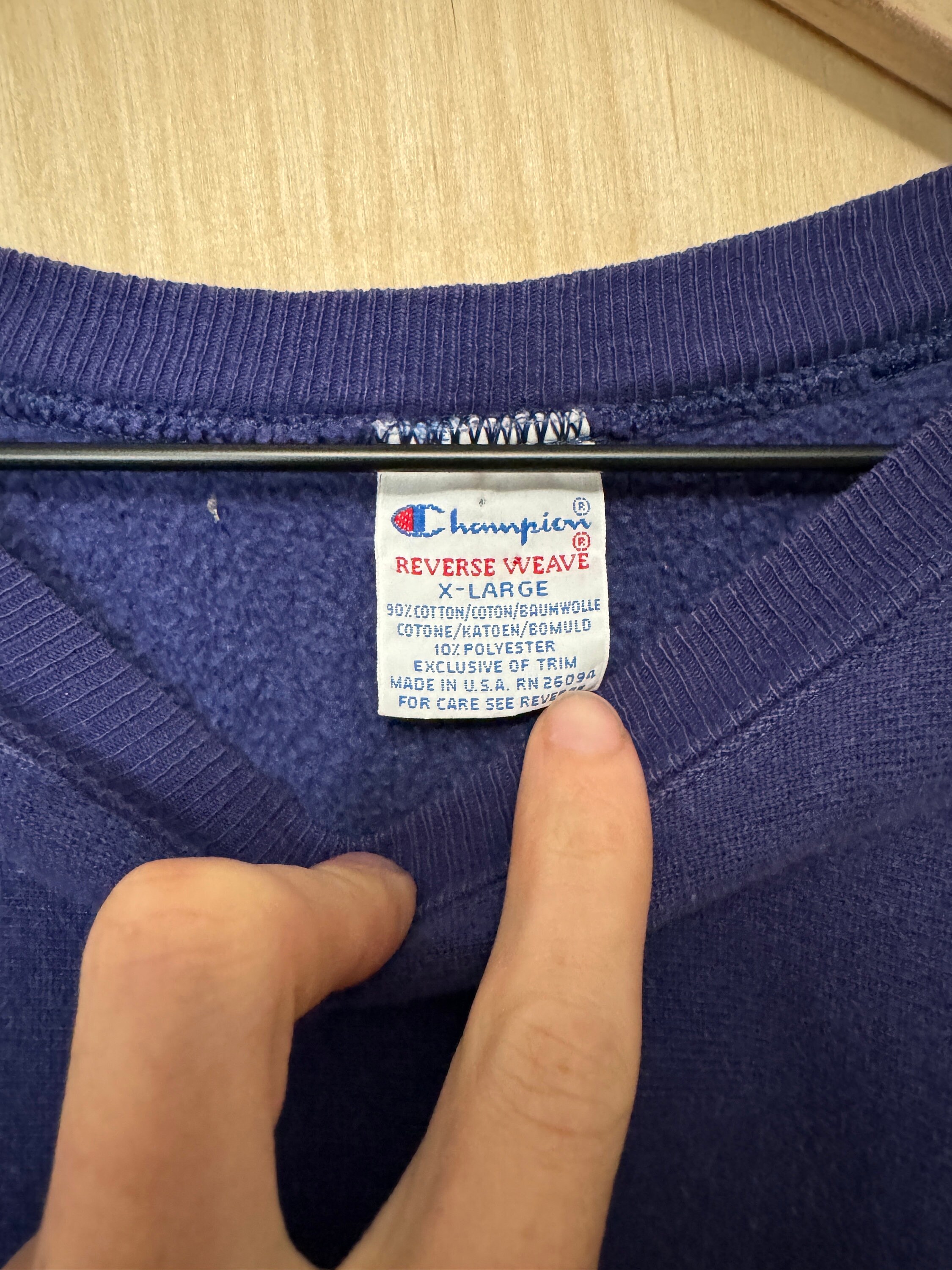 トップス 90s REVERSE WEAVE MADE IN USA 90s Champion Reverse Weave Striped Trim Sweatshirt - Men's
