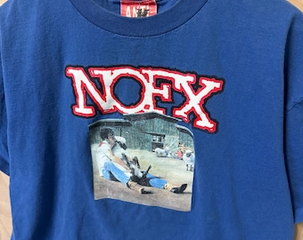 Vintage 90s NOFX Heavy Petting Zoo Graphic Anti Activewear Blue