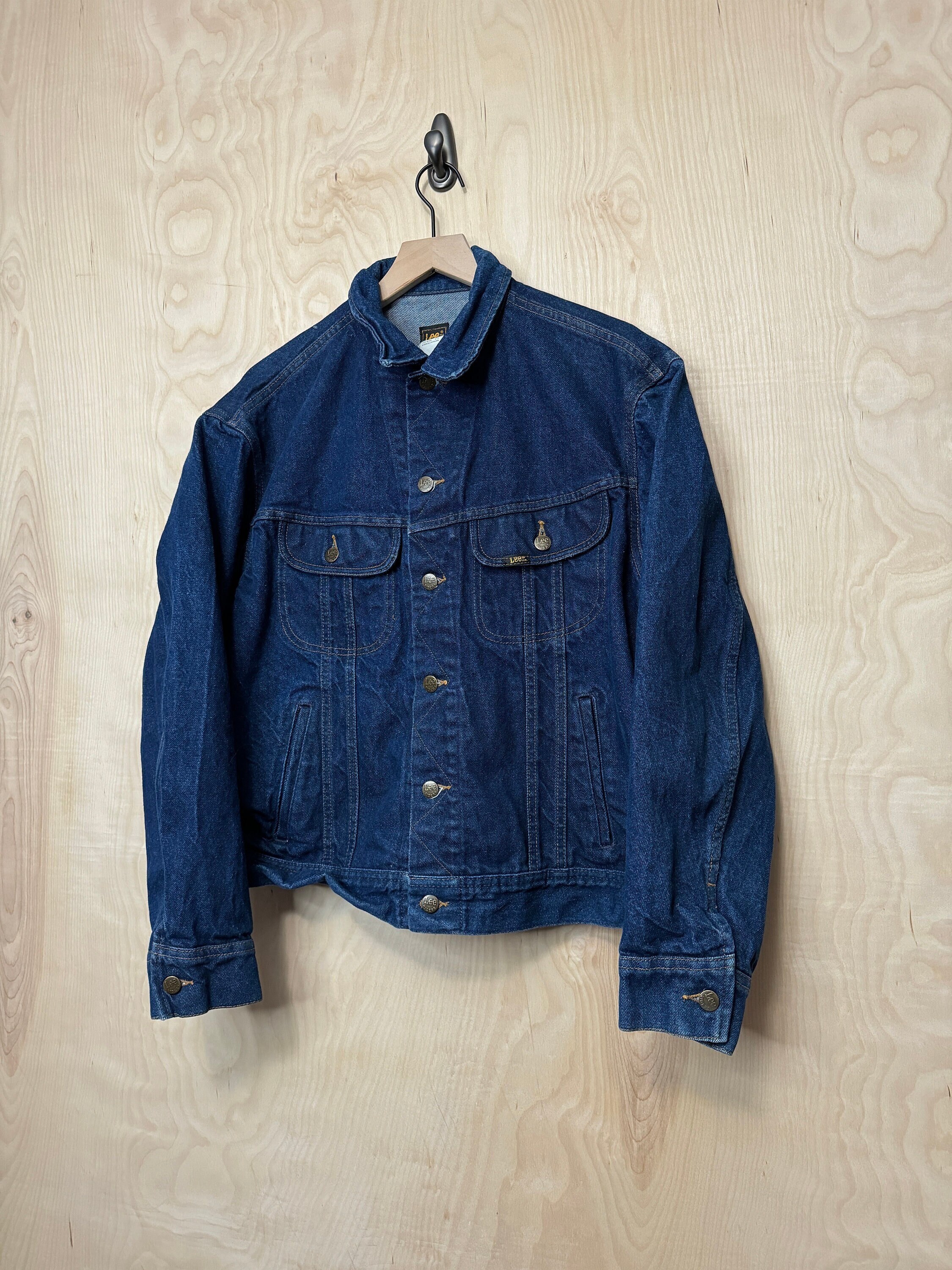 Vintage 90s Lee Dark Wash Denim Blue Jean Jacket Size 44 - Etsy