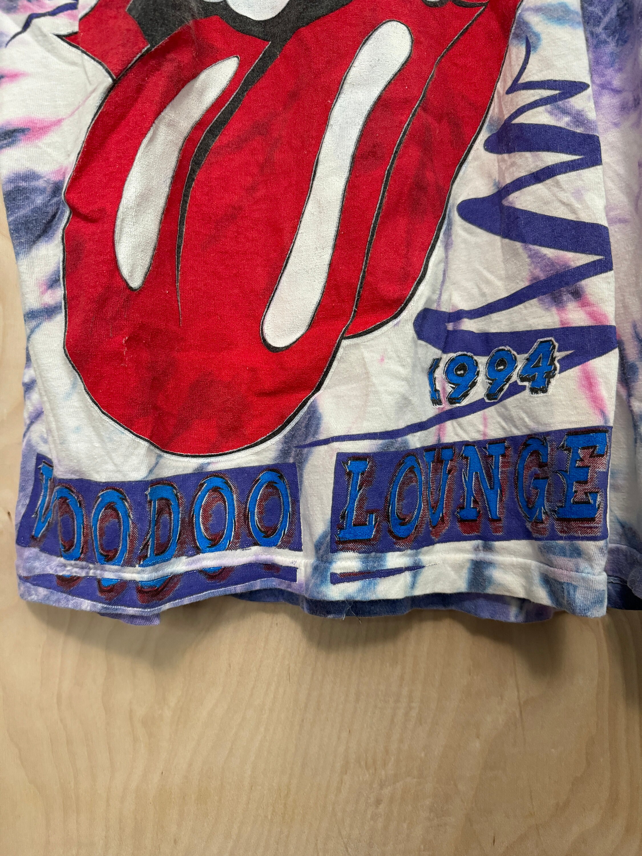 Vintage 90s Rolling Stones Voodoo Lounge Tour Parking Lot Tie Dye
