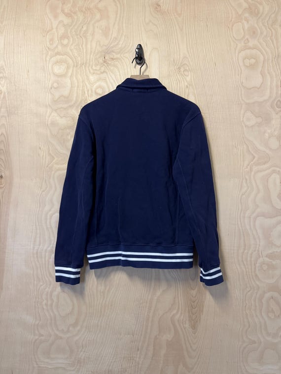 Vintage Y2K Polo Ralph Lauren Bleeker Scribble Navy Blue Half Zip