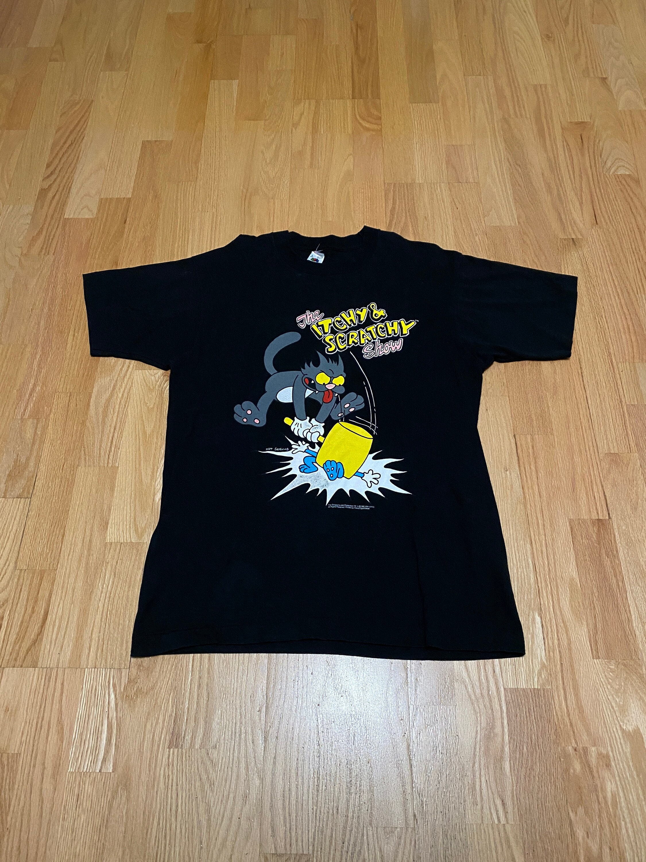 Vintage 90s the Itchy and Scratchy Show Simpsons Double Sided - Etsy