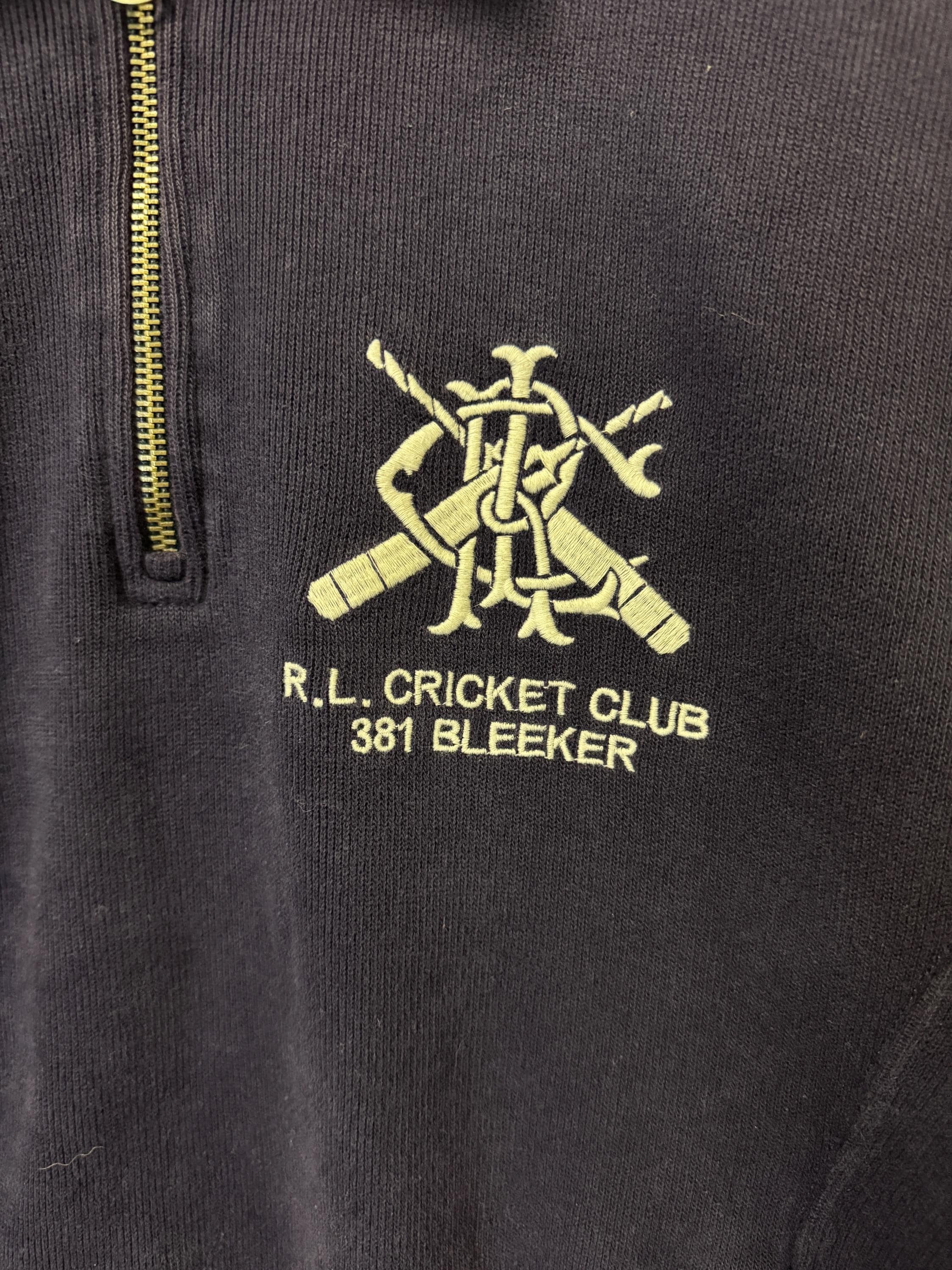 Vintage Y2K Polo Ralph Lauren Bleeker Scribble Navy Blue Half Zip