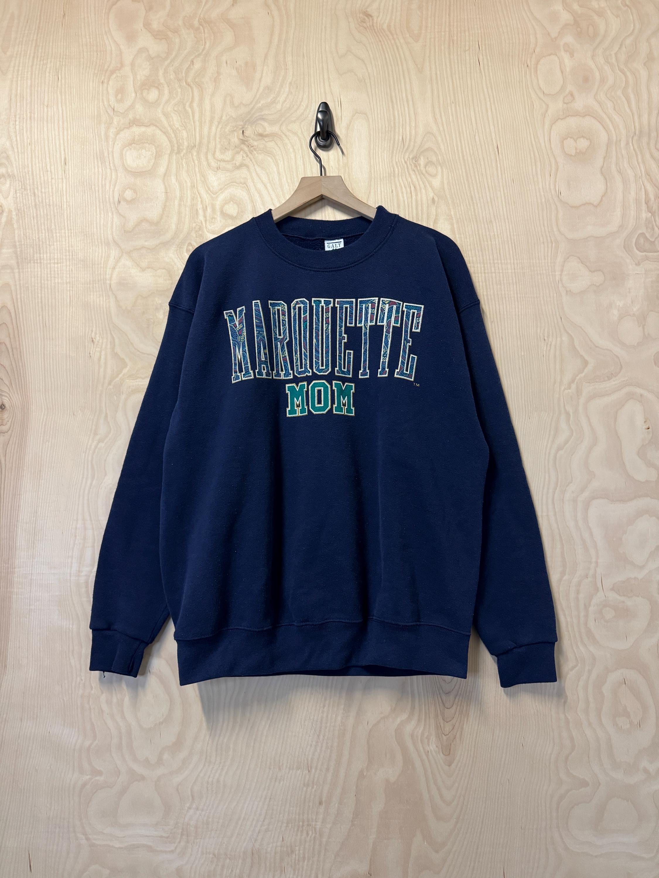 Vintage 90s Marquette Mom Galt Sand Navy Blue Crewneck Sweatshirt size XL