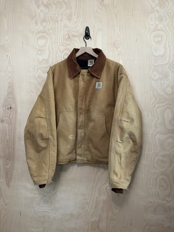 Vintage Carhartt Duck Brown Corduroy Collar Quilte