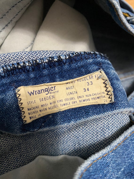 Vintage 90s Wrangler Regular Fit Distressed Mediu… - image 7