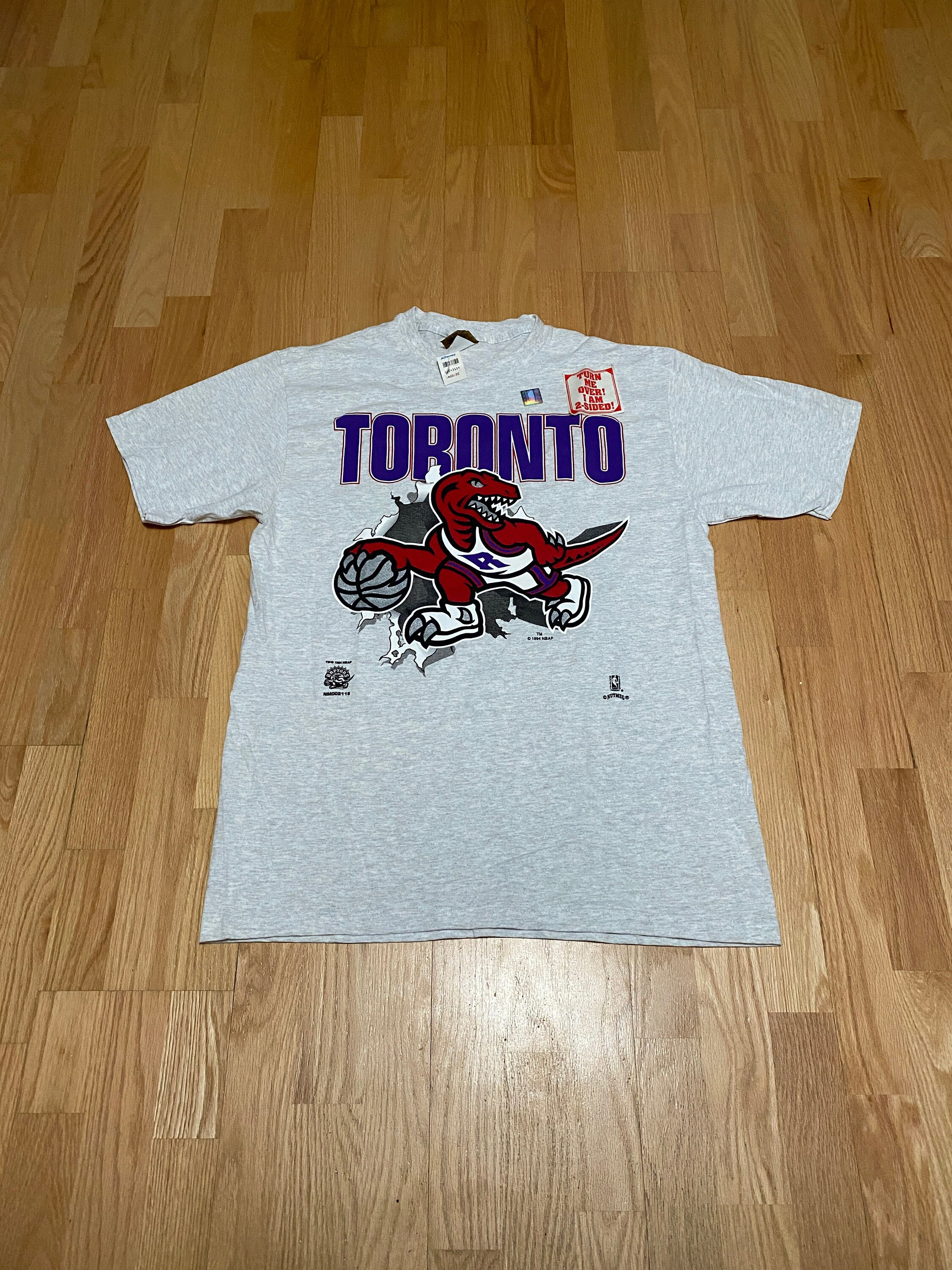 CustomCat Toronto Raptors Retro NBA T-Shirt Ash / L