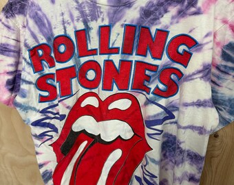 Vintage 90s Rolling Stones Voodoo Lounge Tour Parking Lot Tie Dye