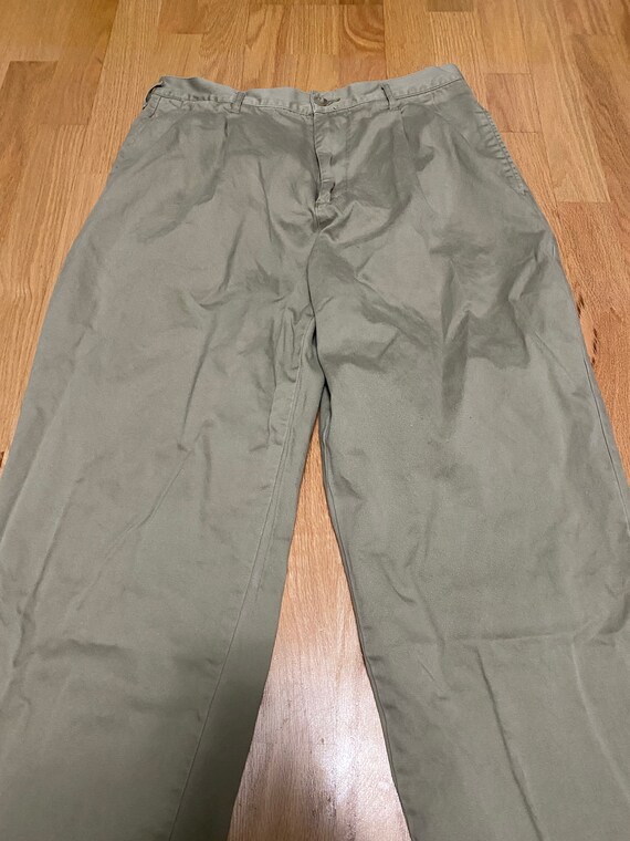 Vintage 90s Gap Khaki Chino Tan Cotton Trouser Pa… - image 2