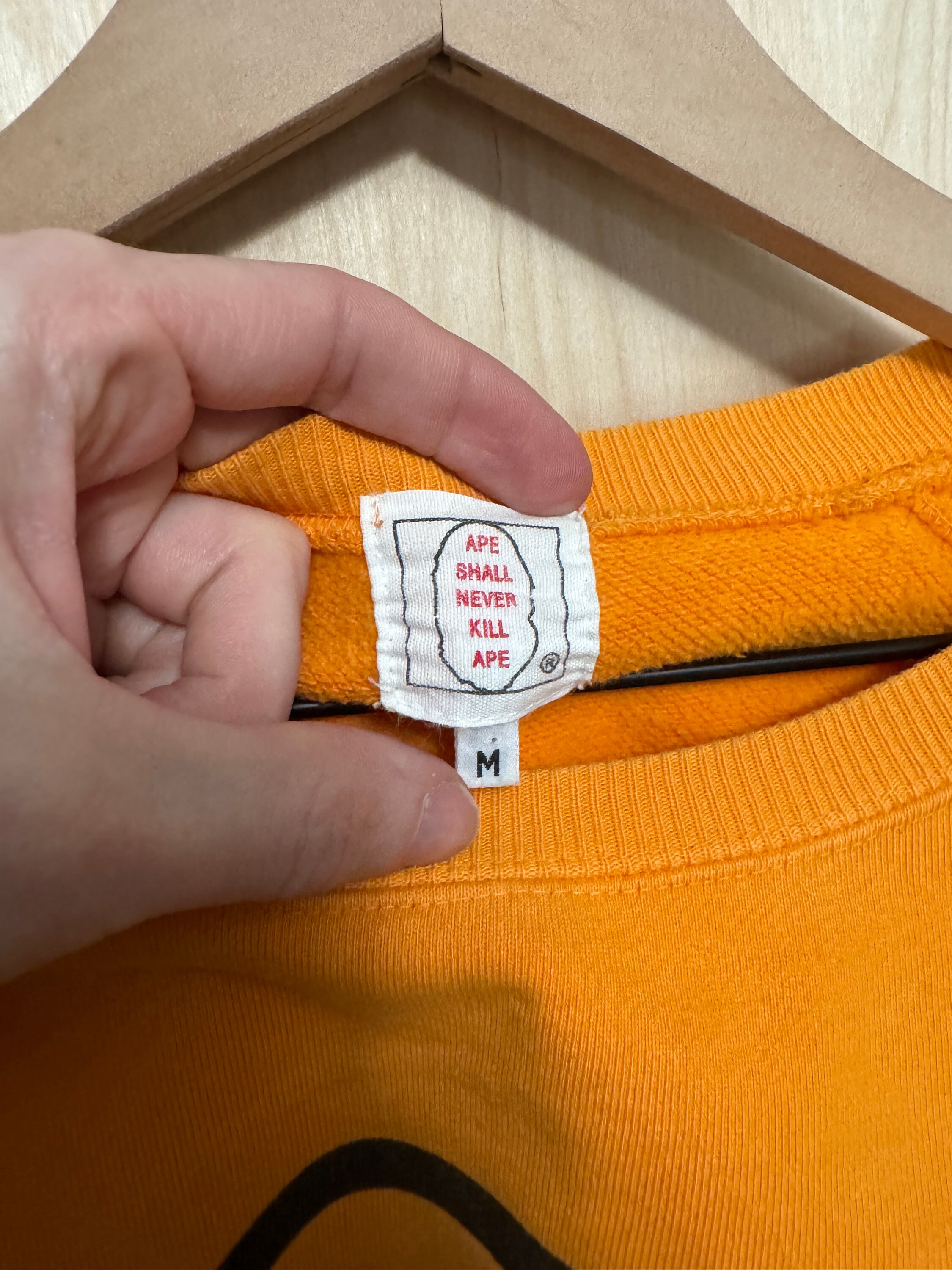 Vintage Y2K Bape Baby Milo Said Mamma Double Sided Orange
