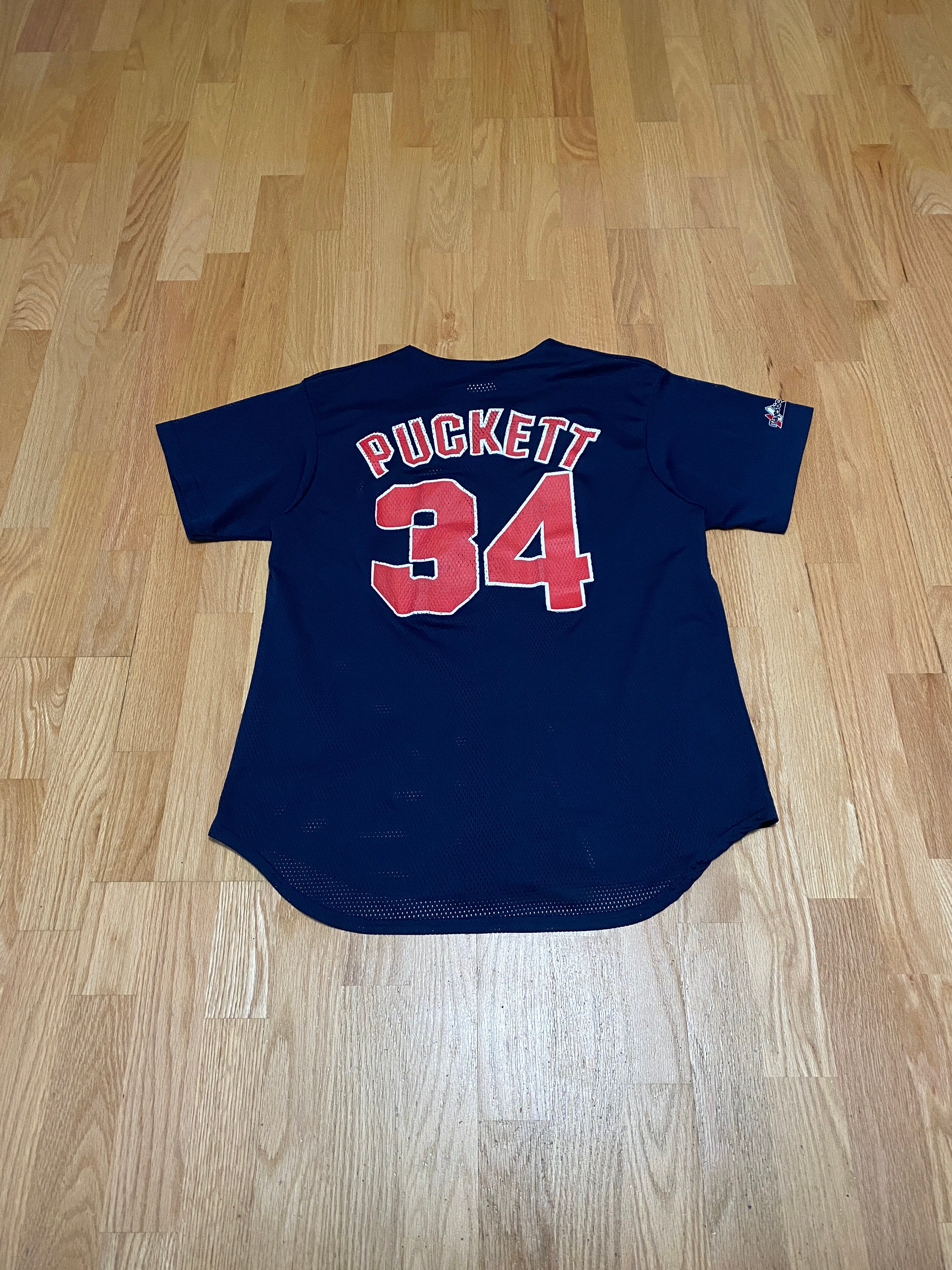 90's Kirby Puckett Minnesota Twins Majestic MLB Jersey Size Large – Rare VNTG