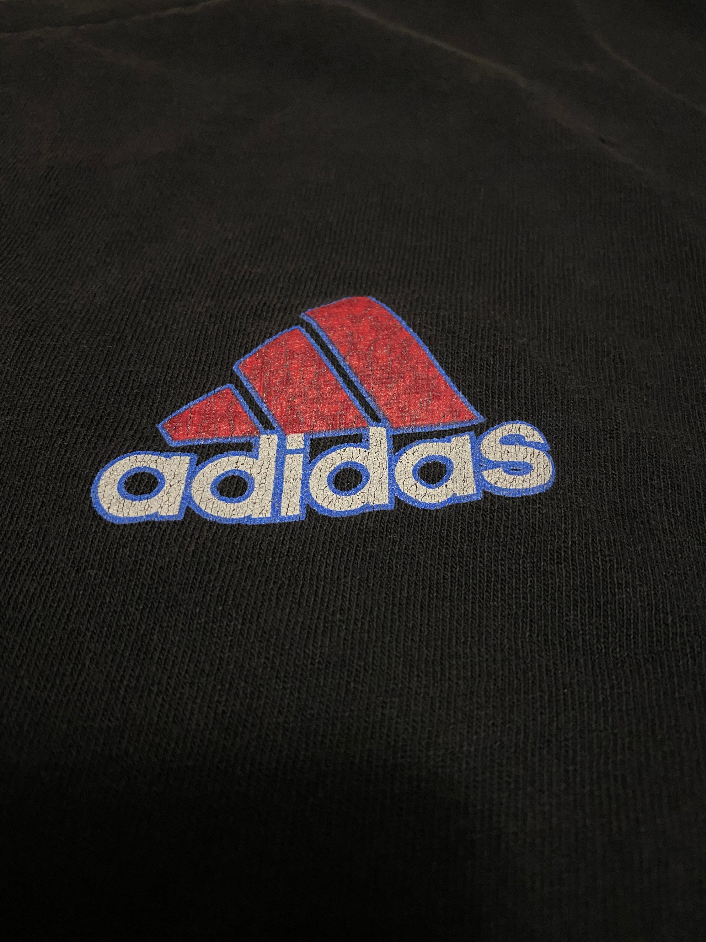 Vintage Adidas Black Double Sided Logo Short Sleeve T Shirt | Etsy