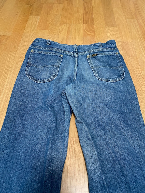 Vintage 70s Lee Medium Dark Wash Denim Blue Jean s