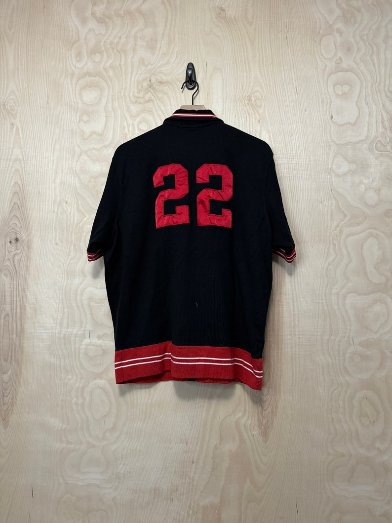 Vintage Polo Sport Ralph Lauren Stitched Cursive Spell Out Snap Button ...