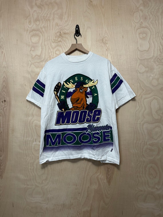 Vintage 90s Minnesota Moose Salem IHL Double Side… - image 1