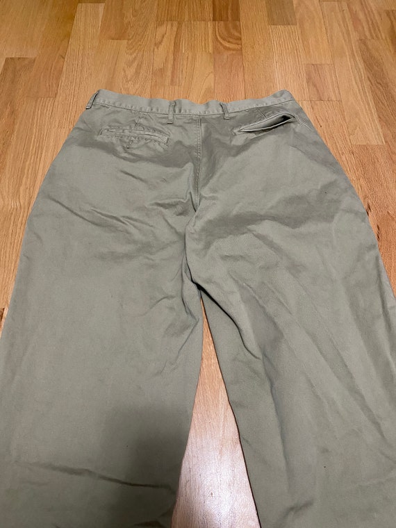 Vintage 90s Gap Khaki Chino Tan Cotton Trouser Pa… - image 5