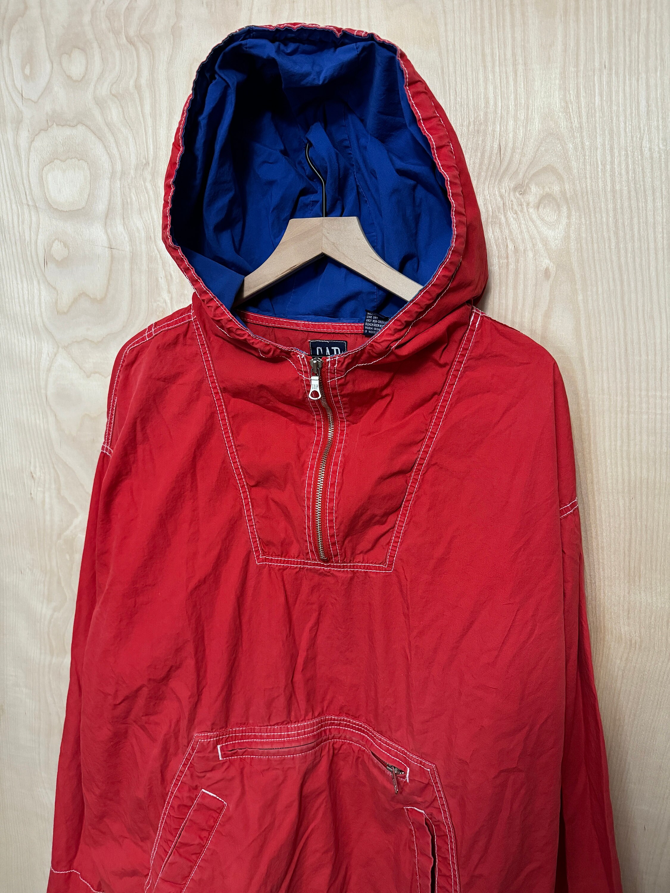Vintage Gap Anorak Jacket Army Pullover Hooded S Men's