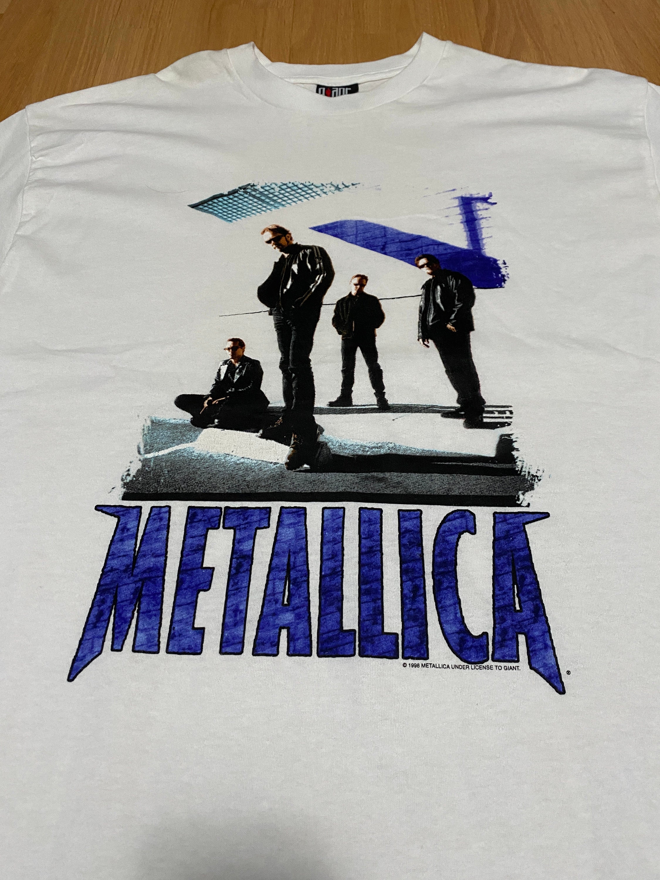 90s LLICA tシャツ XL Vintage 90s Metallica Reload Giant White Cotton T Shirt Size