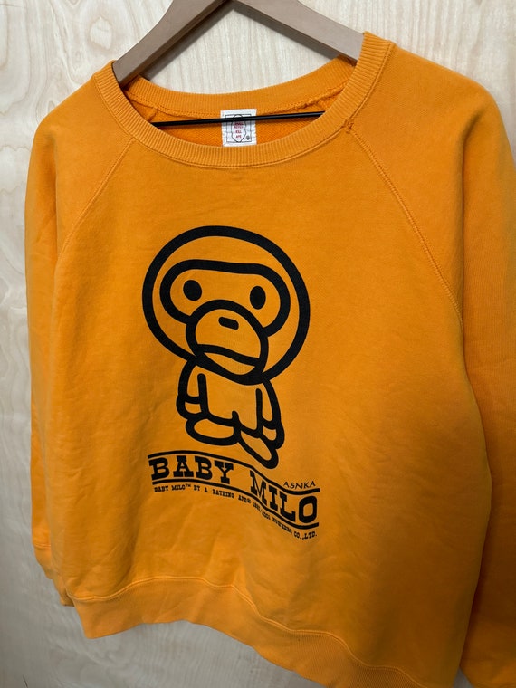 Vintage Y2K Bape Baby Milo Said Mamma Double Sided Orange