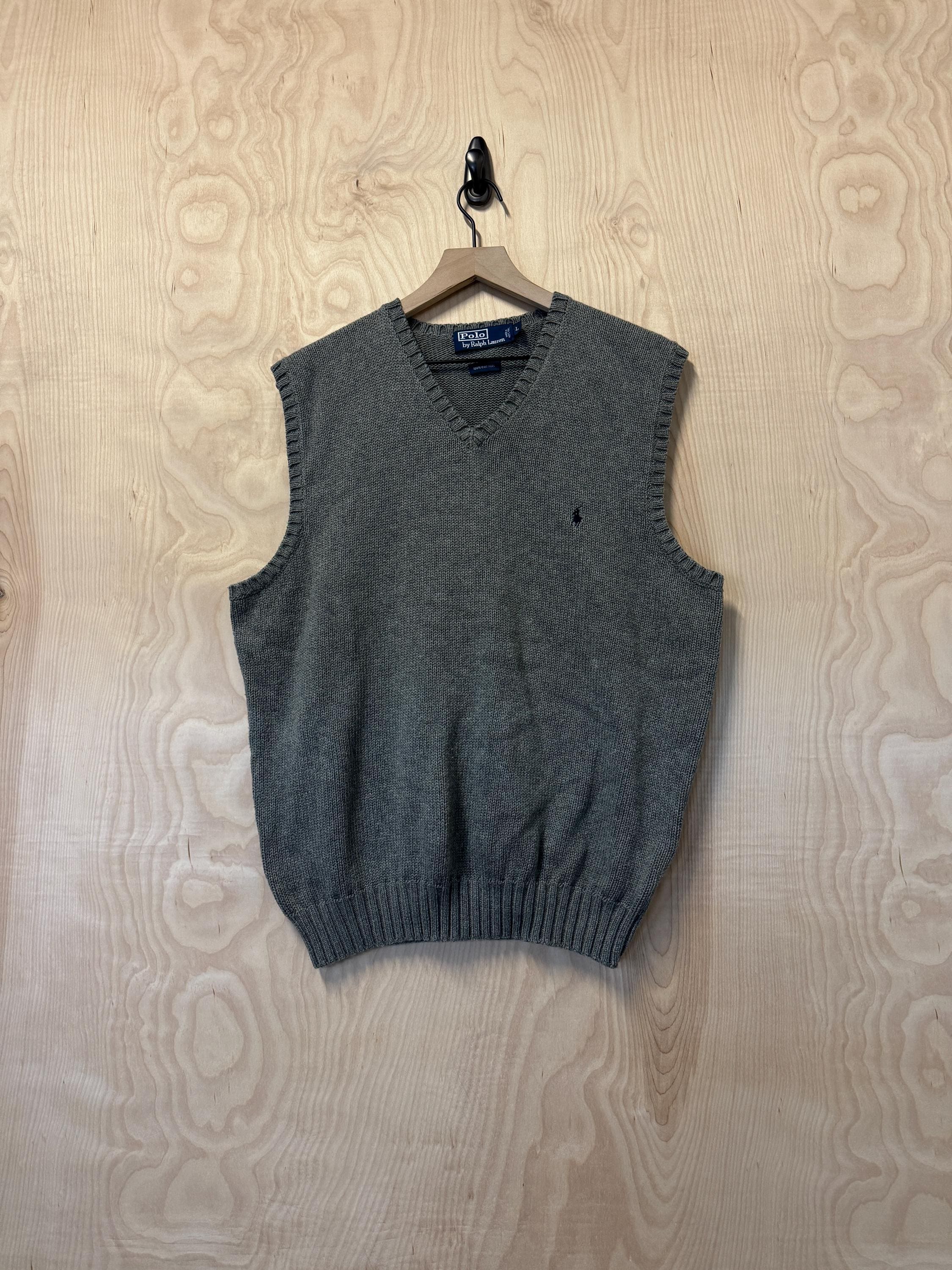 トップス 90s Polo Ralph Lauren Oild Cotton Vest S 68-Vintage-Polo-Ralph-Lauren-
