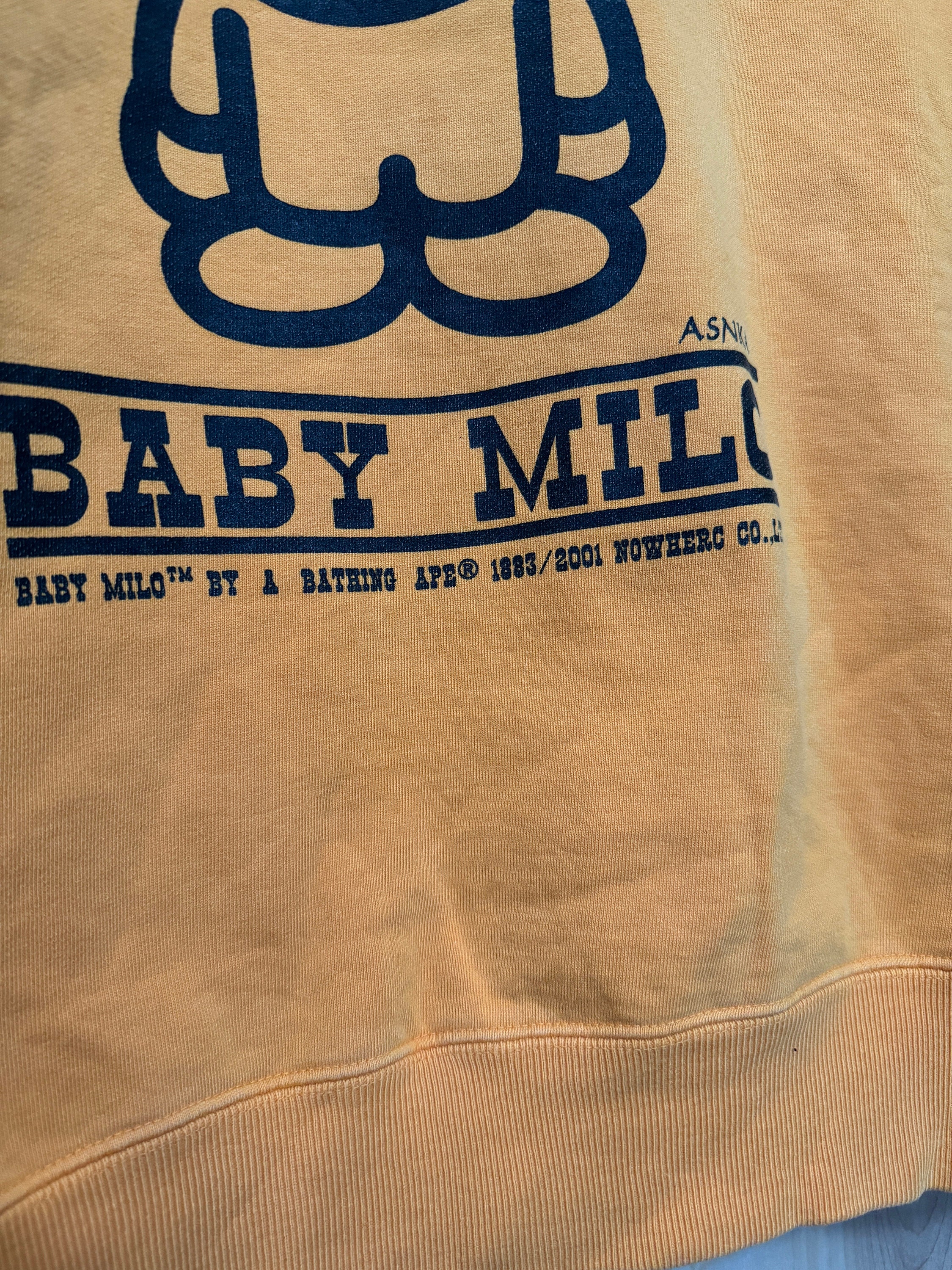 Vintage Y2K Bape Baby Milo Said Mamma Double Sided Orange Cotton