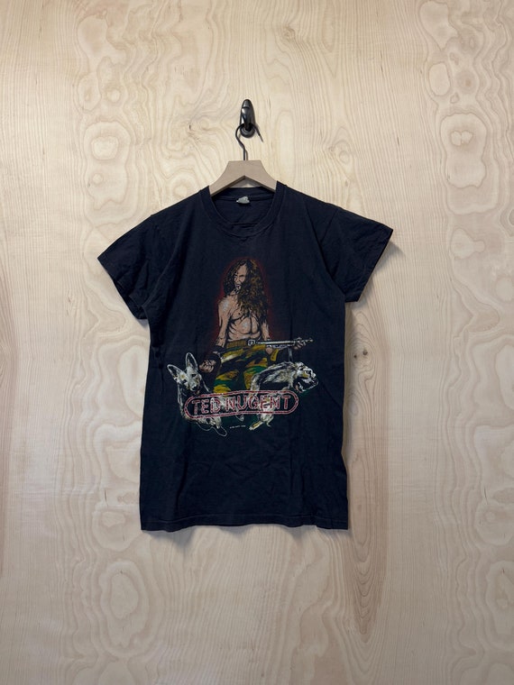 Vintage Ted Nugent 1982 World Conquest Tour Double Sided Graphic