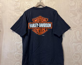 Vintage 90s Harley Davidson off the Scale Earth Double Sided