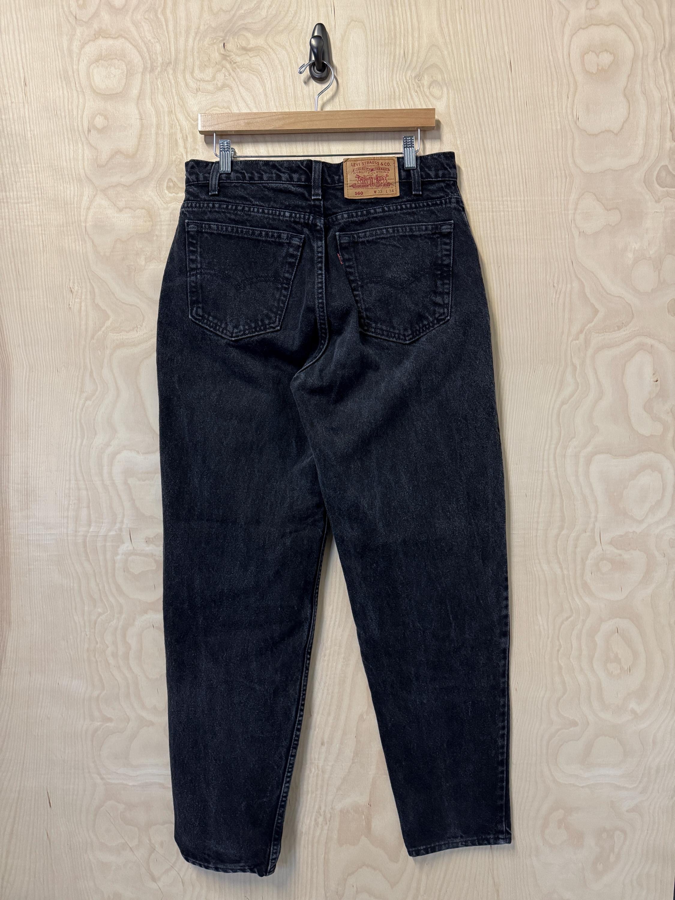 34x30 Vintage Levis 560 Made in USA Faded Light Wash Jeans