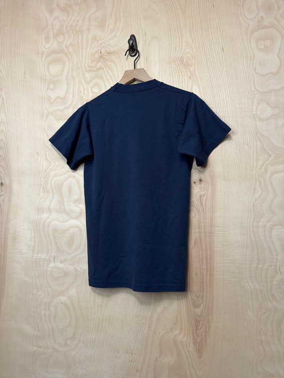 Vintage 90s Aaron Carter Paint Splatter Graphic Navy Blue T