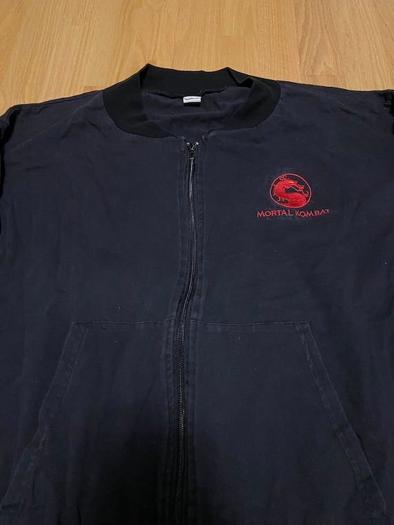 Vintage Mortal Kombat Black Embroidered Light Weig