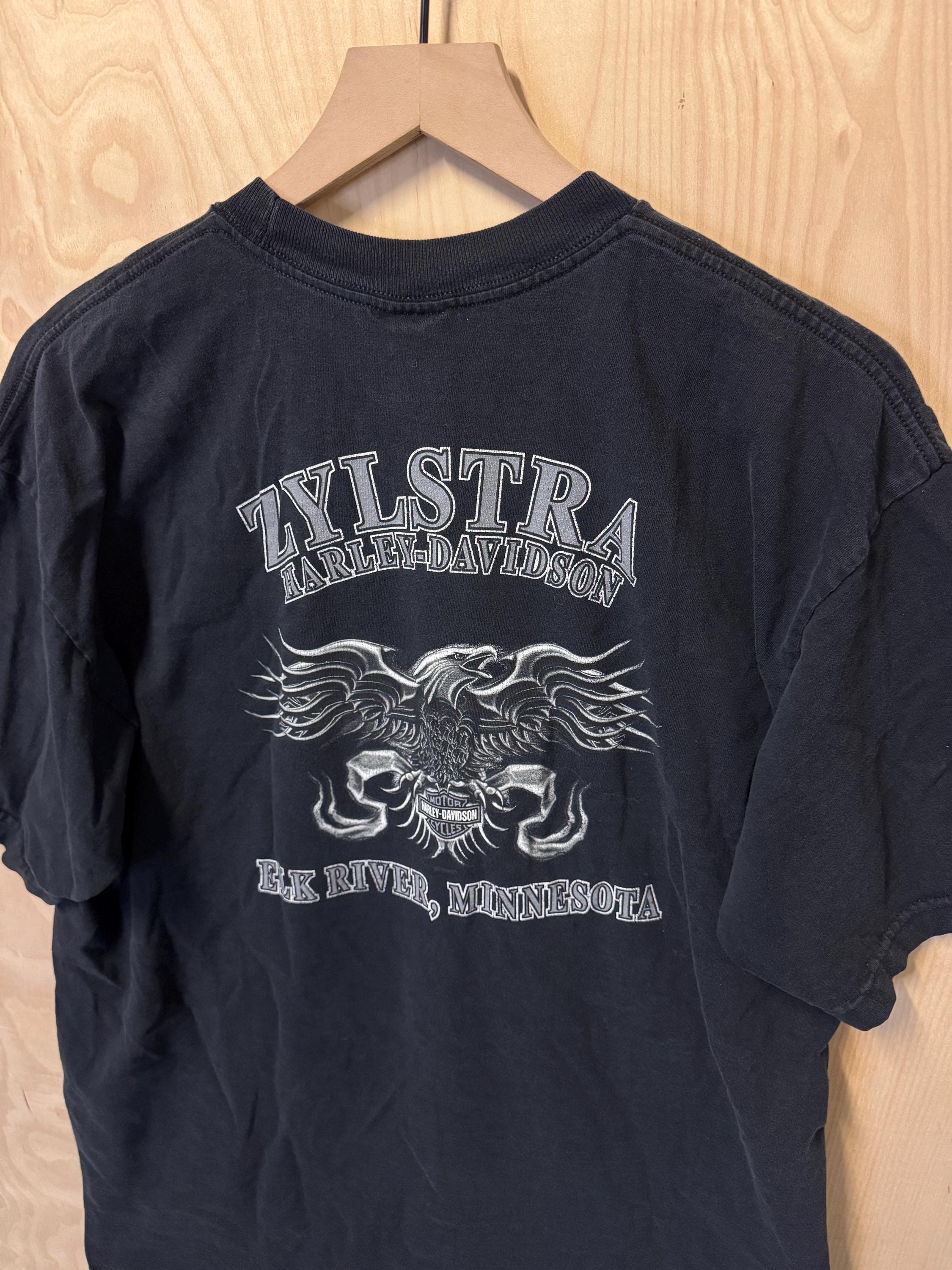 Vintage Y2K Harley Davidson Motorcycles Tribal Graphic