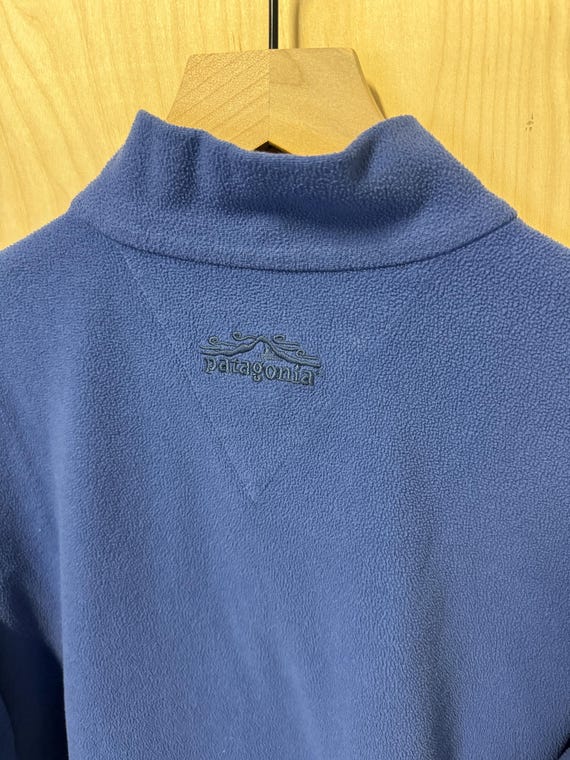 Vintage 90s Patagonia Micro D Luxe Blue Polyester Fleece Half Zip